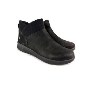 Clarks CloudSteppers Black Suede Ankle Boots Shoes - SILLIAN 2.0 RISE Size 8.5